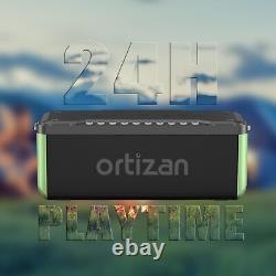 Powerful Bluetooth Speaker Clear Stereo Sound Portable with Powerbank 24H Playtime