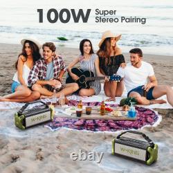 Powerful Bluetooth Speaker Clear Stereo Sound Portable with Powerbank 40H Playtime