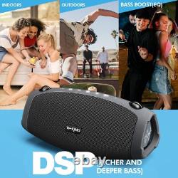 Powerful Bluetooth Speaker Clear Stereo Sound Portable with Powerbank 42H Playtime