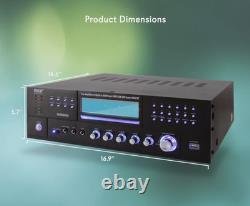 Pyle 4 Channel Wireless Bluetooth Amplifier Stereo Speaker Home Audio (Usa Plug)