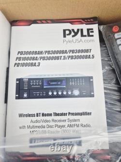 Pyle 4 Channel Wireless Bluetooth Amplifier Stereo Speaker Home Audio (Usa Plug)