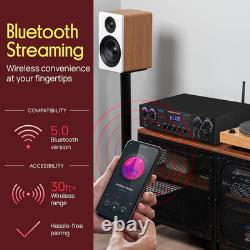 Pyle Bluetooth Stereo Amplifier Wireless 800W 4-Channel Audio Receiver with Mi