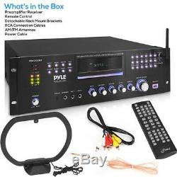 Pyle PD1000BT 1000W Stereo Speaker Audio Receiver, 4 Channel Bluetooth Amplifier