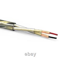 QED Golden Anniversary XT Speaker Cable PAIR Stereo Banana Plugs 200cm 2m