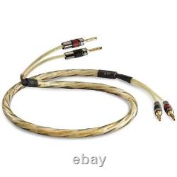 QED Golden Anniversary XT Speaker Cable PAIR Stereo Banana Plugs 200cm 2m