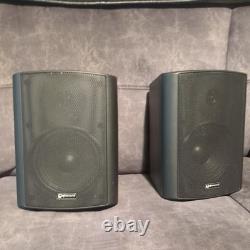 QTX BC5A Black Amplified Stereo Set of Speakers QTX Sound Black Working bc 5a