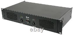 QTX Q1000 Stereo Power Amplifier 1000W Speaker Sound System DJ Disco 2 x 500W