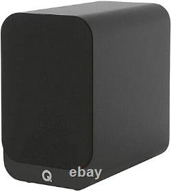 Q Acoustics 3020i Bookshelf Speakers Stand Mount HiFi Cinema Pair Carbon Black