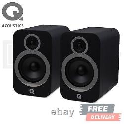 Q Acoustics 3030i Bookshelf Speakers Carbon Black Pair Music Home Cinema