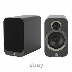 Q Acoustics QA3520 3020i Speakers in Graphite Grey & 3000i Matching Black Stands