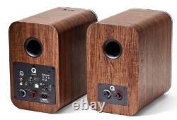 Q Acoustics QA7612 M20 HD 130W Wireless Speakers & Stands aptX Bluetooth Walnut