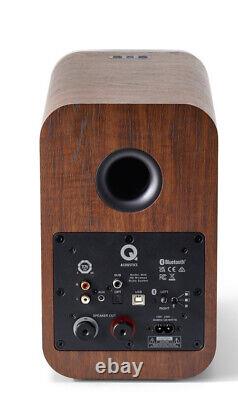 Q Acoustics QA7612 M20 HD 130W Wireless Speakers & Stands aptX Bluetooth Walnut