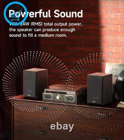 R990BT Bluetooth 5.4 Bookshelf Speakers, 2.0 Active Multimedia Speaker, 24W Outp