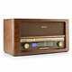 Retro Stereo System Dab Radio Cd Player Music Mp3 Usb Home Audio Lcd Brown
