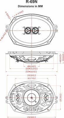 Retrosound Single 6x9 Dual Voice Coil Dash Speaker Stereo Sound from Dash R69N