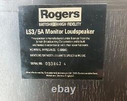 Rogers LS3/5A, 11ohm BBC design monitor speakers, sound great, REDUCED