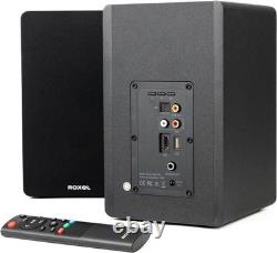 Roxel Soleil Active Bookshelf HiFi Speakers, Sub Woofer Output, 2.0 Stereo Sound