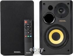 Roxel Soleil Active Bookshelf HiFi Speakers, Sub Woofer Output, 2.0 Stereo Sound