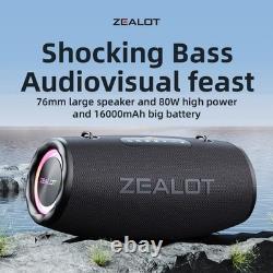 S87 BT Speaker Wireless Stereo Speaker With 80W Booming Sound LED Lights