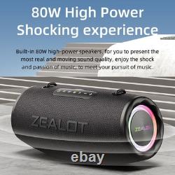 S87 BT Speaker Wireless Stereo Speaker With 80W Booming Sound LED Lights