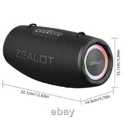 S87 BT Speaker Wireless Stereo Speaker With 80W Booming Sound LED Lights