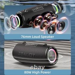 S87 BT Speaker Wireless Stereo Speaker With 80W Booming Sound LED Lights
