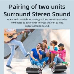 S87 BT Speaker Wireless Stereo Speaker With 80W Booming Sound LED Lights