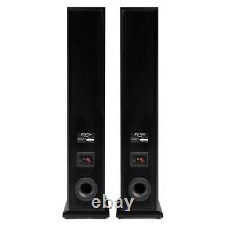 SHF80B Tower Speaker Set and PV220 Bluetooth Amplifier, Home Hi-Fi Stereo System