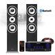 Shft60 Hifi Tower Speakers And Stereo Amplifier Bluetooth Mp3 Home Music System