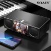 Soaiy Bluetooth Speaker Portable Hifi Wireless Sound Bar 360 Stereo Surround