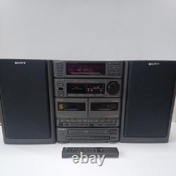 SUPER RARE Sony MHC-1200 Vintage Hi-Fi System Stereo Unit & speakers UNTESTED