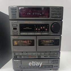 SUPER RARE Sony MHC-1200 Vintage Hi-Fi System Stereo Unit & speakers UNTESTED