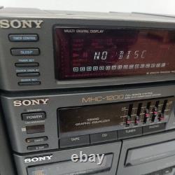 SUPER RARE Sony MHC-1200 Vintage Hi-Fi System Stereo Unit & speakers UNTESTED