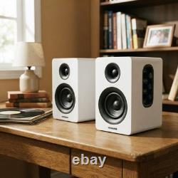 SW208 60W Bluetooth Bookshelf Speakers 3-Inch HiFi Sound for Gaming & Music