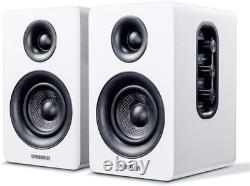 SW208 60W Bluetooth Bookshelf Speakers 3-Inch HiFi Sound for Gaming & Music