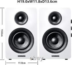 SW208 60W Bluetooth Bookshelf Speakers 3-Inch HiFi Sound for Gaming & Music