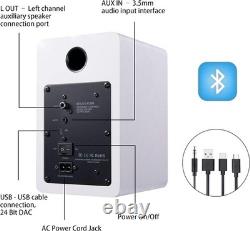 SW208 60W Bluetooth Bookshelf Speakers 3-Inch HiFi Sound for Gaming & Music