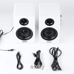 SW208 60W Bluetooth Bookshelf Speakers 3-Inch HiFi Sound for Gaming & Music