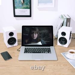 SW208 60W Bluetooth Bookshelf Speakers 3-Inch HiFi Sound for Gaming & Music
