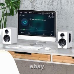 SW208 60W Bluetooth Bookshelf Speakers 3-Inch HiFi Sound for Gaming & Music