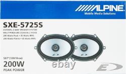 SXE-5725S 200W 5x7 Coaxial Car Speakers Waterproof & Bass Boosted Sound
