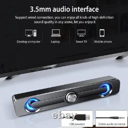 Salange Sound Bar Bluetooth USB Wired Speakers Bar Stereo Speaker For Projector