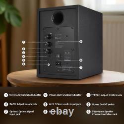 Sanyun SW205 4 Bookshelf Speakers Immersive Hifi Audio with Virtual Surround