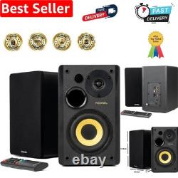 Soleil 50W Wireless Bluetooth Bookshelf HiFi Speakers & Custom Sound Modes