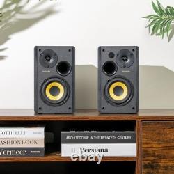 Soleil 50W Wireless Bluetooth Bookshelf HiFi Speakers & Custom Sound Modes