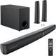Sound Bar With Subwoofer For Tv, 2 In 1 Detachable 120w Soundbar Speaker With De