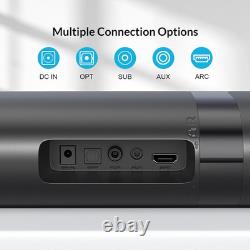 Sound Bar with Subwoofer for TV, 2 in 1 Detachable 120W Soundbar Speaker with De