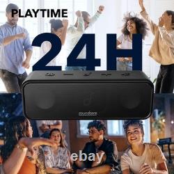 Soundcore 3 by Anker, Bluetooth Speaker with Stereo Sound, Pure Black