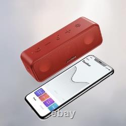 Soundcore 3 by Anker, Bluetooth Speaker with Stereo Sound, Pure Titanium Red
