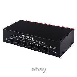 Stereo Audio Selector, Speaker Splitter/ 3 Amplifier in 3 Speaker Out Selector/